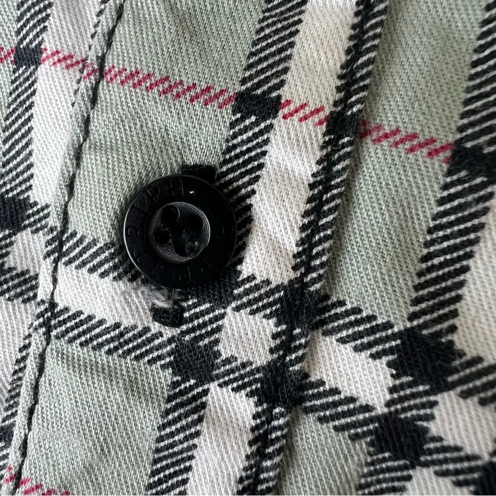 Tripp NYC Men’s Medium Goth Plaid Black/Red Checked Button Up Shirt - Picture 13 of 14